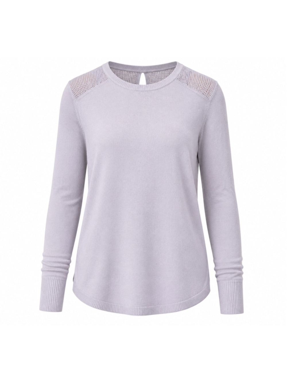 Lululemon Back to Balance Long Sleeve Sweater Iced Iris Purp Sz 6 Cashmere Blend